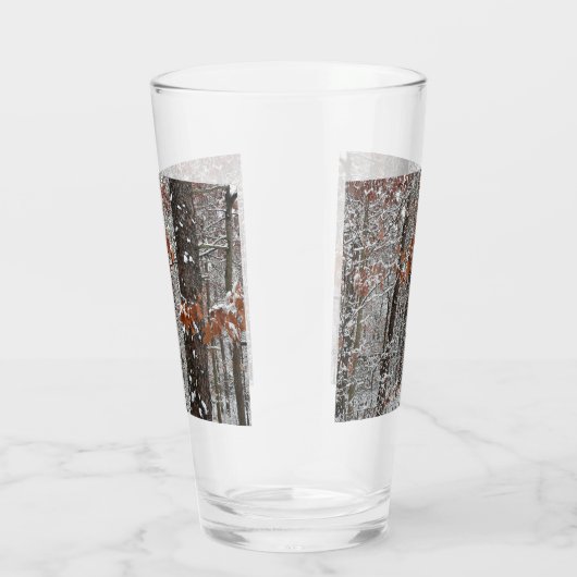 sneeuw bedekte eikenbomen WinterNatuur fotografie Glas (Rechts)