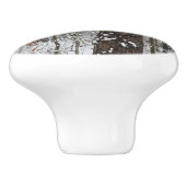 sneeuw bedekte eikenbomen WinterNatuur fotografie Keramische Knop (Zijkant)