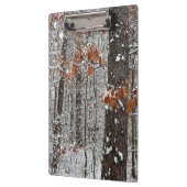 sneeuw bedekte eikenbomen WinterNatuur fotografie Klembord (Links)