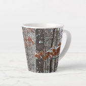 sneeuw bedekte eikenbomen WinterNatuur fotografie Latte Mok (Rechterhoek)