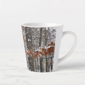 sneeuw bedekte eikenbomen WinterNatuur fotografie Latte Mok (Rechts)