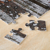 sneeuw bedekte eikenbomen WinterNatuur fotografie Legpuzzel (Zijkant)