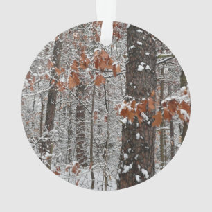 sneeuw bedekte eikenbomen WinterNatuur fotografie Ornament