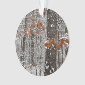 sneeuw bedekte eikenbomen WinterNatuur fotografie Ornament (voorkant)