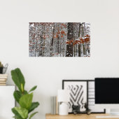 sneeuw bedekte eikenbomen WinterNatuur fotografie Poster (Thuiskantoor)
