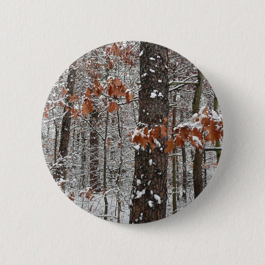 sneeuw bedekte eikenbomen WinterNatuur fotografie Ronde Button 5,7 Cm (Voorkant)