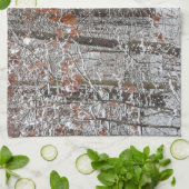 sneeuw bedekte eikenbomen WinterNatuur fotografie Theedoek (Gevouwen)