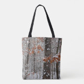 sneeuw bedekte eikenbomen WinterNatuur fotografie Tote Bag (Achterkant)