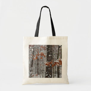 sneeuw bedekte eikenbomen WinterNatuur fotografie Tote Bag