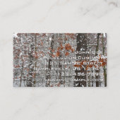 sneeuw bedekte eikenbomen WinterNatuur fotografie Visitekaartje (Voorkant)