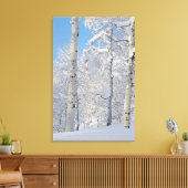 Sneeuw bedekte Espen, Beartrap-Desolation Ridge Canvas Afdruk (Insitu (Woonkamer))
