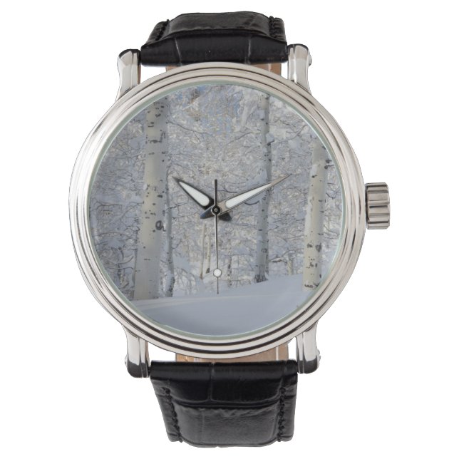 Sneeuw bedekte Espen, Beartrap-Desolation Ridge Horloge (Voorkant)