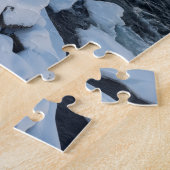 Sneeuw bedekte Godafoss-waterval Legpuzzel (Zijkant)