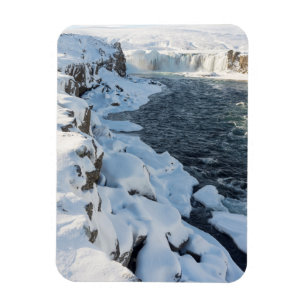Sneeuw bedekte Godafoss-waterval Magneet