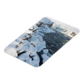 Sneeuw bedekte Godafoss-waterval Magneet (Linkerzijde)