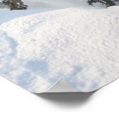 Sneeuw bedekte Godafoss-waterval Poster (Hoek)
