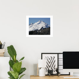 Sneeuw bedekte Mount Baker Fotografisch Poster