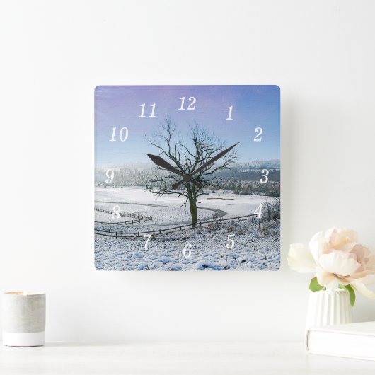 Sneeuw bedekte Ozark Hills wandklok (Huis)