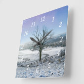 Sneeuw bedekte Ozark Hills wandklok (Hoek)