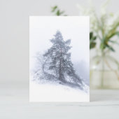 Sneeuw-bedekte Pine Tree Winter Fotokaart Kaart (Staand voorkant)