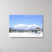 Sneeuw bedekte Prairie en San Francisco Peaks Canvas Afdruk (Voorkant)