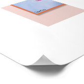 Sneeuw bedekte roze tulp poster (Hoek)