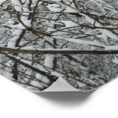 Sneeuw bedekte takken winter poster (Hoek)