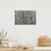 Sneeuw bedekte takken winter poster (Keuken)