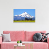 Sneeuw begrensd Mt Hood in Oregon, Verenigde State Canvas Afdruk (Insitu (Woonkamer))