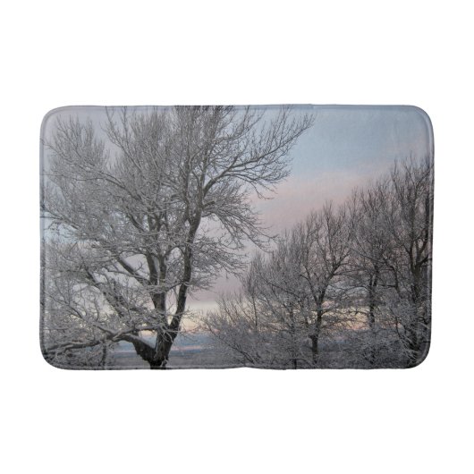 Sneeuw Behandelde Takken Badmat (Voorkant)
