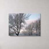 Sneeuw Behandelde Takken Canvas Afdruk (Voorkant)