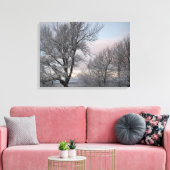 Sneeuw Behandelde Takken Canvas Afdruk (Insitu (Woonkamer))