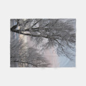 Sneeuw Behandelde Takken Fleece Deken (Voorkant (Horizontaal))