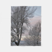 Sneeuw Behandelde Takken Fleece Deken (Voorkant)