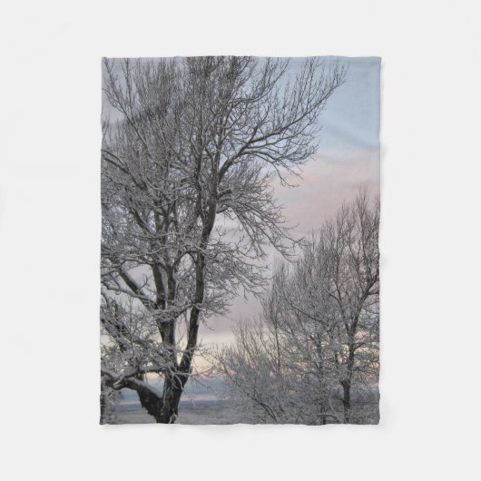 Sneeuw Behandelde Takken Fleece Deken (Voorkant)