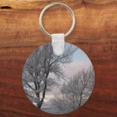 Sneeuw Behandelde Takken Sleutelhanger (Voorkant)