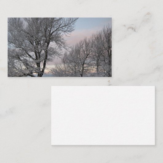 Sneeuw Behandelde Takken Visitekaartje (Voorkant / Achterkant)