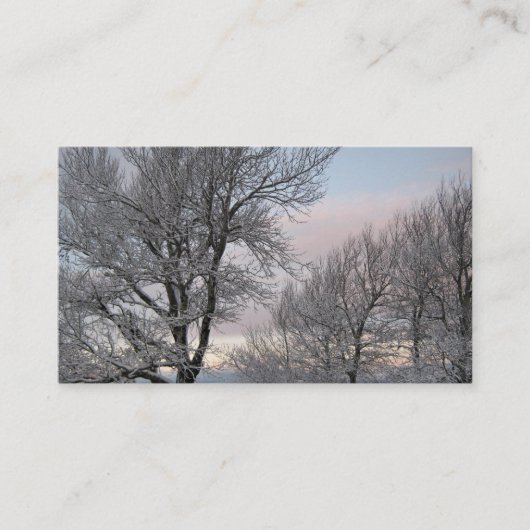 Sneeuw Behandelde Takken Visitekaartje (Voorkant)