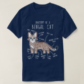 Sneeuw Bengalen Kat Seal Lynx Anatomie T-shirt (Design voorkant)