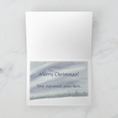 Sneeuw Bestrooide Wolf binnen het Schilderen Feestdagen Kaart (Binnen)