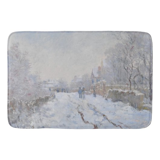 Sneeuw bij Argenteuil (door Claude Monet) Badmat (Voorkant)