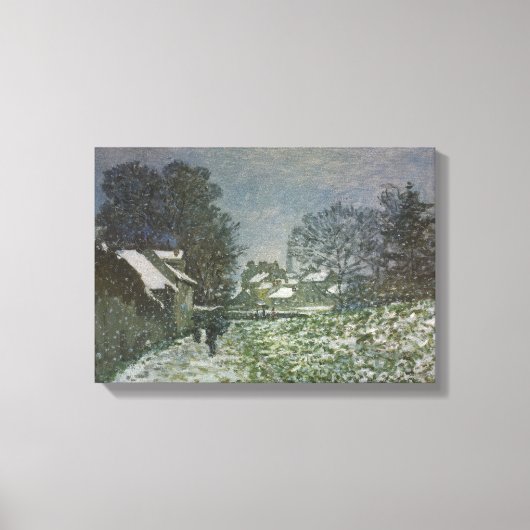 Sneeuw bij Argenteuil door Claude Monet Canvas Afdruk (Voorkant)