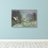 Sneeuw bij Argenteuil door Claude Monet Canvas Afdruk (Insitu (Houten vloer))