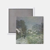 Sneeuw bij Argenteuil door Claude Monet Magneet (Voorkant / Achterkant)