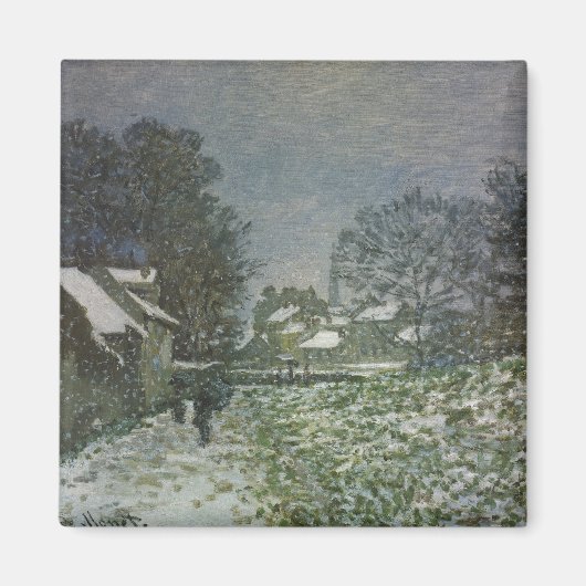 Sneeuw bij Argenteuil door Claude Monet Magneet (Voorkant)
