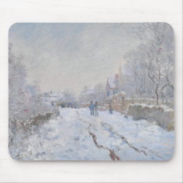 Sneeuw bij Argenteuil (door Claude Monet) Muismat
