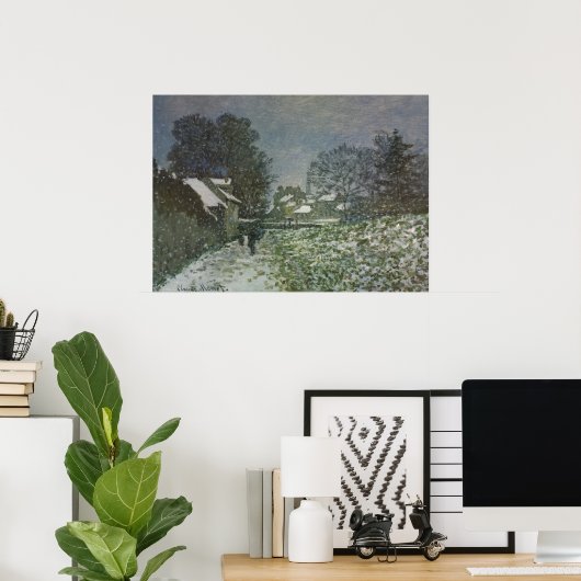 Sneeuw bij Argenteuil door Claude Monet Poster (Thuiskantoor)