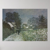 Sneeuw bij Argenteuil door Claude Monet Poster (Voorkant)