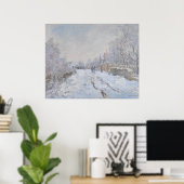 Sneeuw bij Argenteuil (door Claude Monet) Poster (Thuiskantoor)