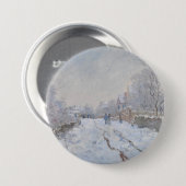 Sneeuw bij Argenteuil (door Claude Monet) Ronde Button 7,6 Cm (Voorkant /achterkant)